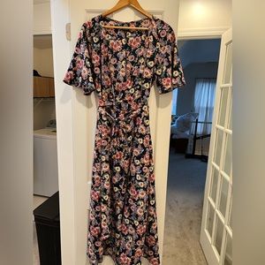 Floral wrap dress